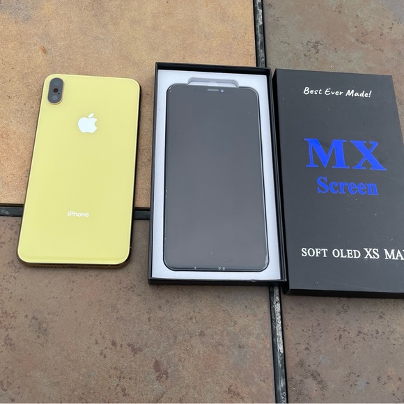 Apple Cell Phones & Accessories Iphone Xs Max Yellow Back Front Screen Replacement Kit